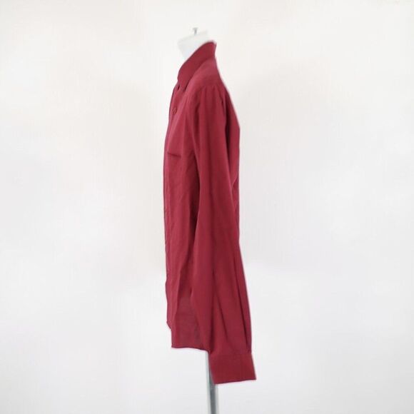 Pierre Cardin Slim Fit Red 2XL Collared Dress Shirt‎ Pocket Cotton Blend - Picture 5 of 10